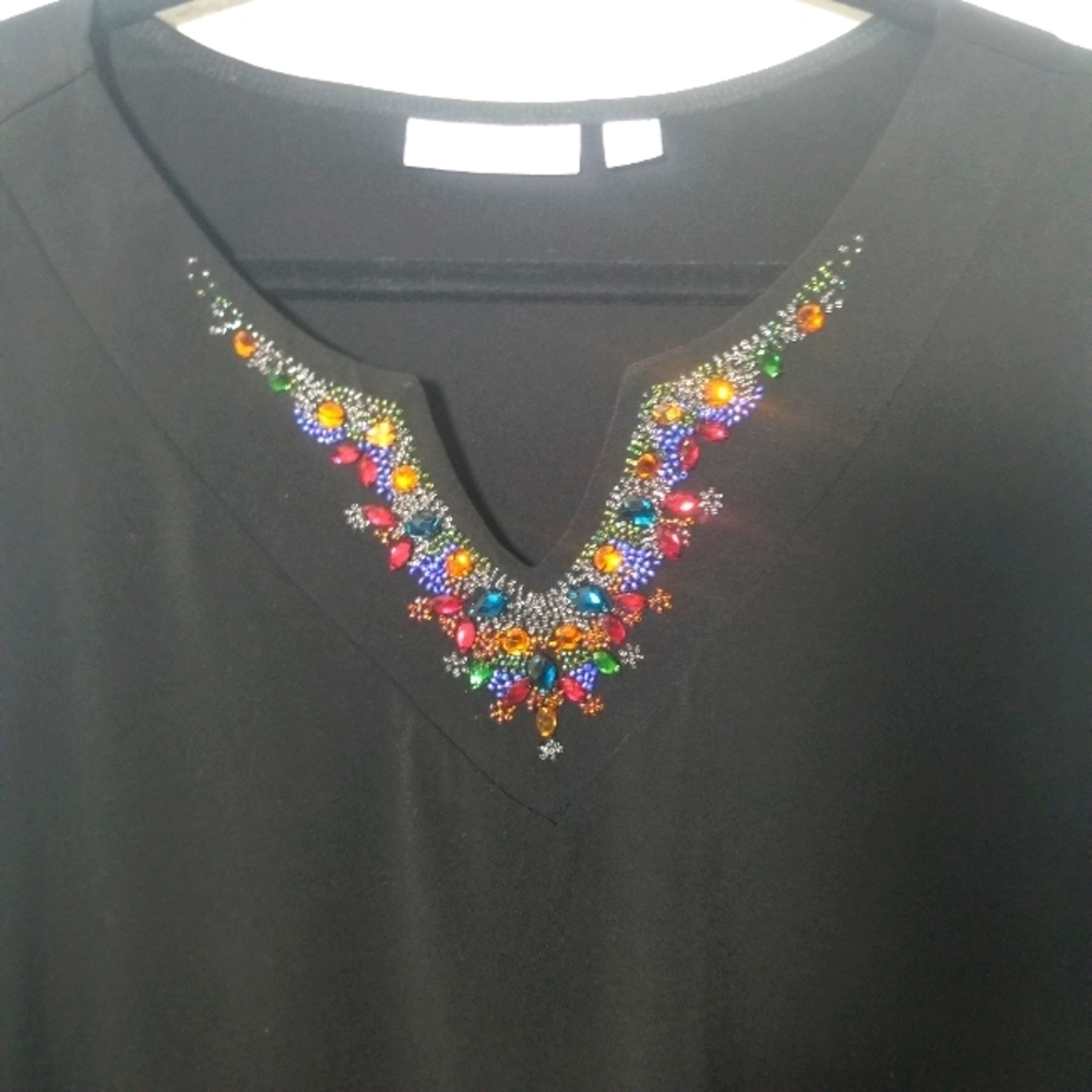 Susan Graver Embellished Top
